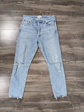 Agolde Women's Jamie High Rise Jean Size 28 Light Blue